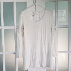 White Bell sleeve boho dress